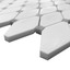 Bianco Dolomite Marble Long Octagon Rhomboid with Bardiglio Dots Polished Mosaic Tile