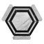 Carrara White Italian Polished Marble Hexagon with Nero Marquina Black Strips Mosaic Tile