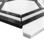 Bianco Dolomite Marble Hexagon with Nero Marquina Black Strips Honed Mosaic Tile Sample