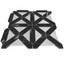 Nero Marquina Black Honed Marble with Carrara White Triangles Geometrica Mosaic Tile Sample