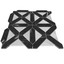 Nero Marquina Black Polished Marble with Carrara White Triangles Geometrica Mosaic Tile Sample