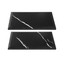 4" x 12" Nero Marquina Black Polished Marble Wide Beveled Mosaic Tile Sample