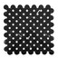 Nero Marquina Black Marble Penny Circles Mosaic Tile with Dolomite Honed