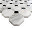 Calacatta Gold Marble Octagon with Black Dots Polished Mosaic Tile