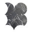 Nero Marquina Black  La Fleur Marble Mosaic Waterjet Tile Honed