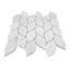 Blanco Orchid Leaf Mosaic Tile Honed Carrara White Italian Marble