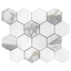 Calacatta Gold Italian Marble 3" Hexagon Mosaic Tile Honed
