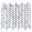 Calacatta Gold Marble Mini Chevron Mosaic Tile Honed