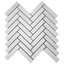 Bianco Dolomite Marble 1x4 Herringbone Mosaic Tile Honed