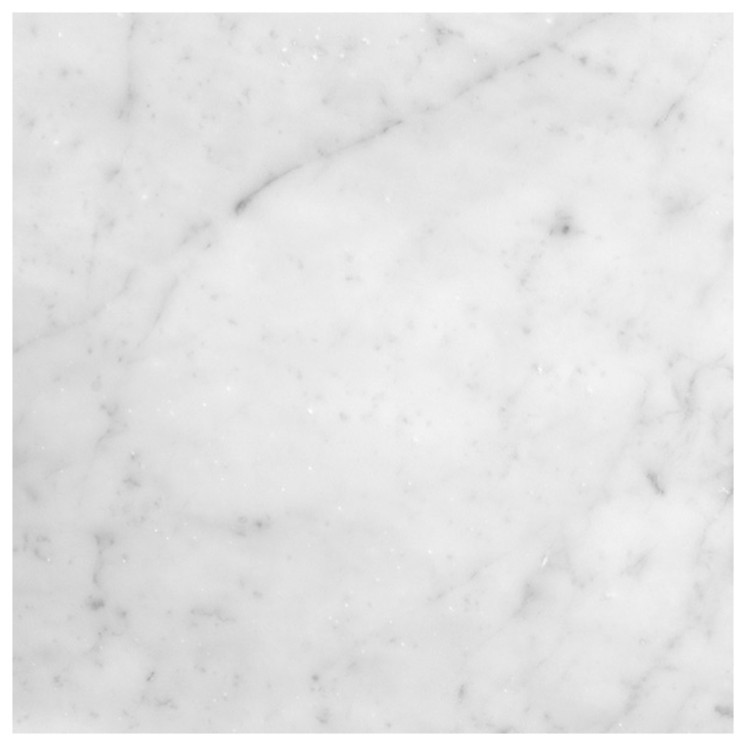 Italian White Carrera Marble Bianco Carrara 16x16 Marble Tile Honed