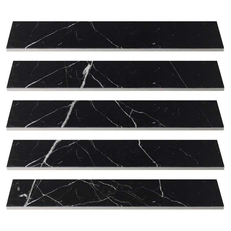 Nero Marquina Black Marble 3x12 Honed Tile Sample