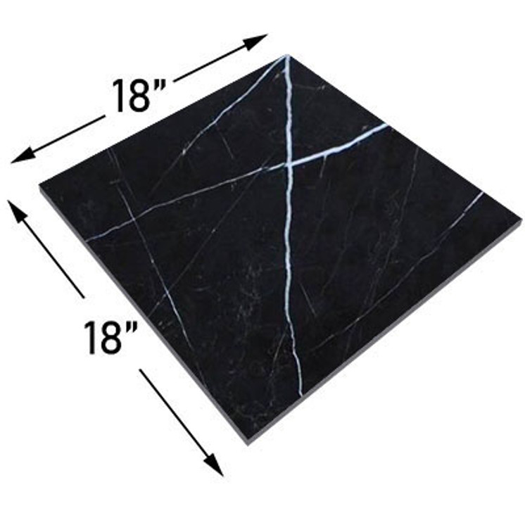 Nero Marquina Black Marble 3x12 Marble Tile Honed