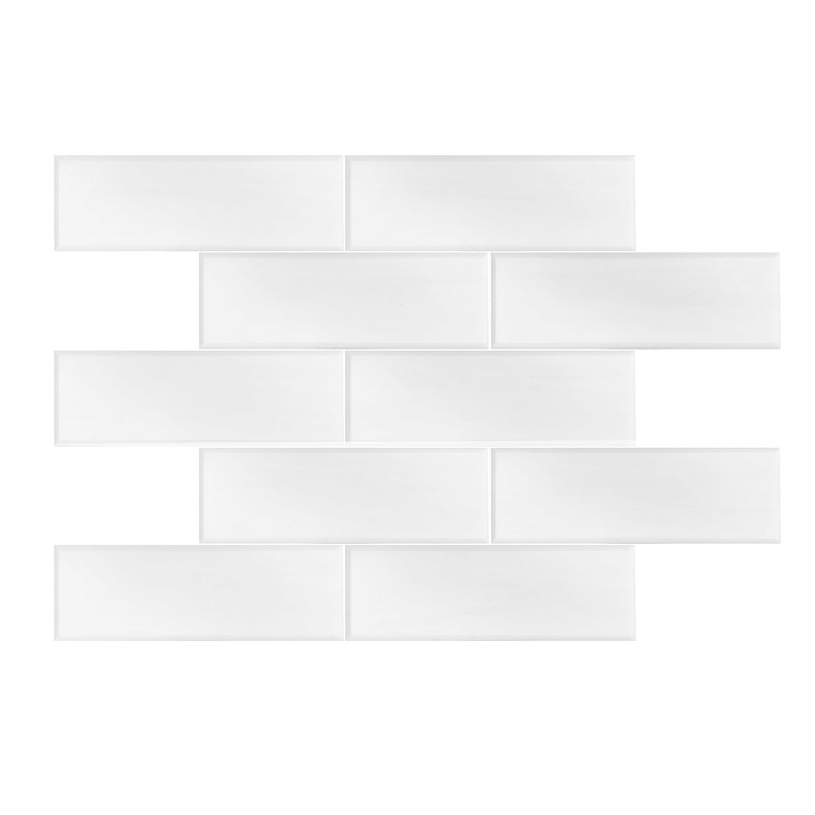 Bianco Dolomite Marble 4x12 Wide Bevel Subway Tile Polished Sample