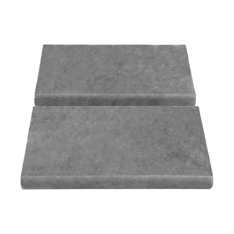Bardiglio Gray Honed Marble 3" x 6" Bullnose Trim Tile Sample
