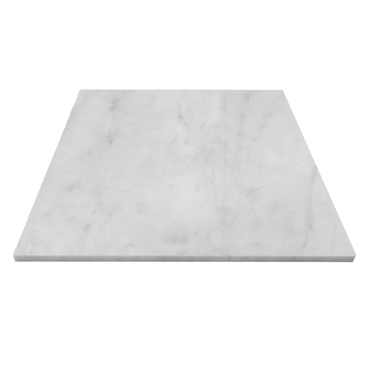 Carrara White Italian Honed Marble 36" x 36" Tile