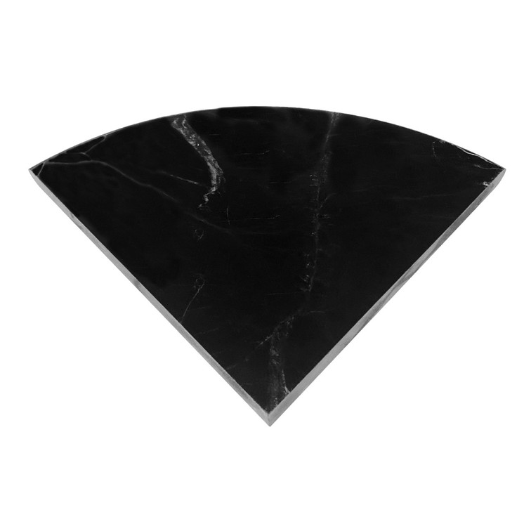 Nero Marquina Black Polished Marble Shower Corner Shelf