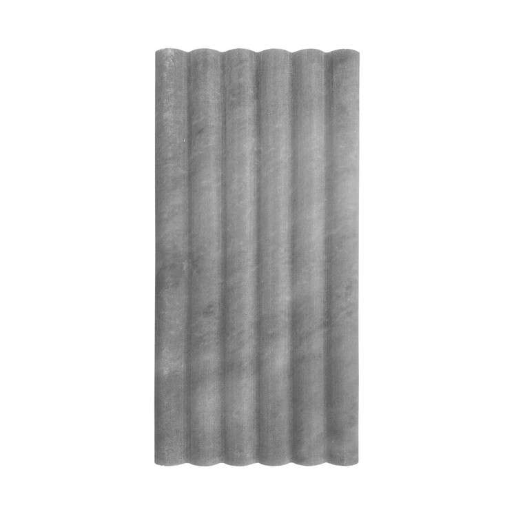 Bardiglio Gray Marble 6x12 Flute 3D Dimensional Tile Honed