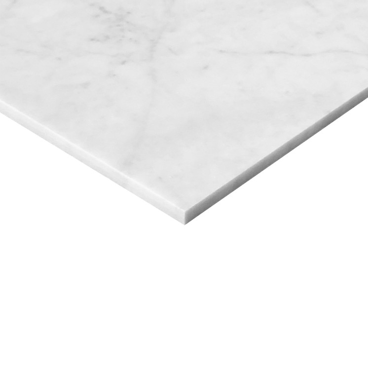 Carrara White Italian Marble 16" x 16" Polished Tile