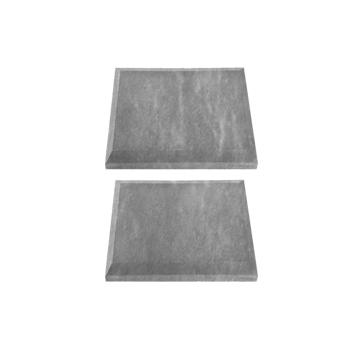 Bardiglio Gray Honed Marble 4x4 Wide Bevel Big Bevel Subway Tile