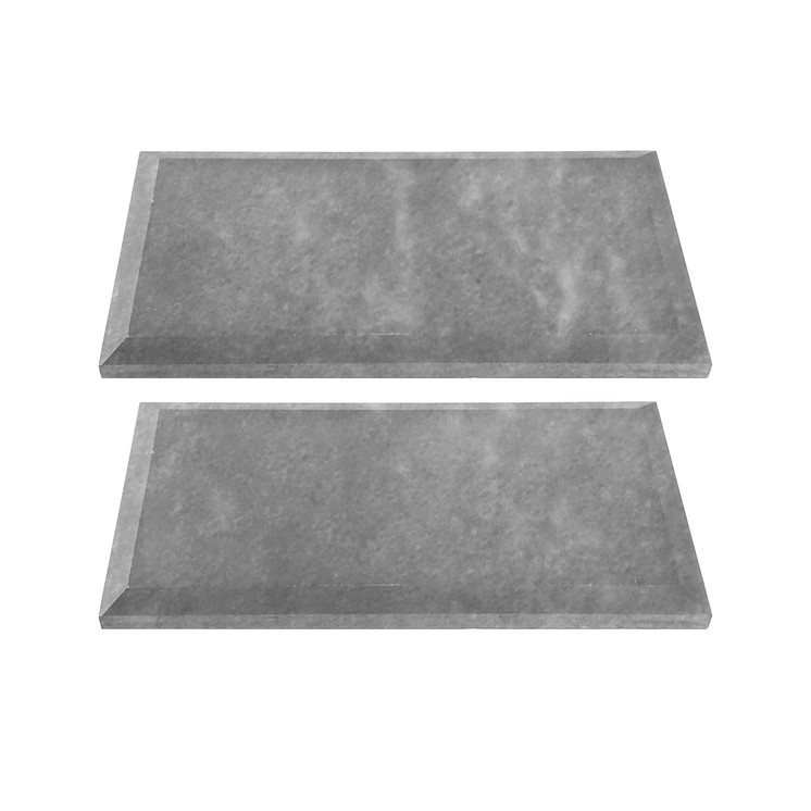 Bardiglio Gray Honed Marble 6x12 Wide Bevel Big Bevel Subway Tile