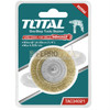 Cepillo radial TOTAL 2'' de cerdas de acero c/bastago 1/4"