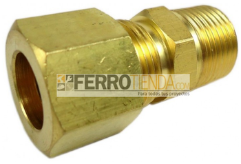 CONECTOR RECTO MANGUERA - ROSCA MACHO NPT BRONCE