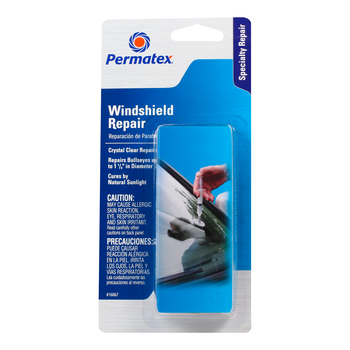 * El primer sistema de reparación para parabrisas diseñado para ser utilizado por el propietario del vehículo.
* Puede ser usado en fracturas y hoyos de parabrisas, de hasta 1 ¼ “ de diámetro para prevenir que se expanda la fractura del vidrio.
* Es seguro y fácil de usar.
* No requiere mezclas ni calentamiento.
* Hace la reparación casi invisible.