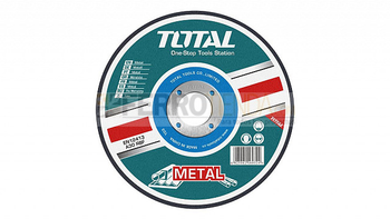 Disco corte metal TOTAL 230x1.6x22.2mm (9'' x 1/16''x7/8'') plano