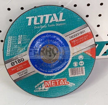 Disco de desbaste metal TOTAL 7''x1/4''x7/8'' centro deprimido