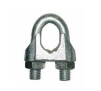 Grillete Reforzado Galvanizado para Cable Mecanico 1/4''