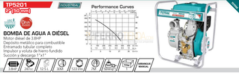 Bomba de agua a diesel p/riego Industrial TOTAL 3.8HP 2" Uso agricola IVA CERO
