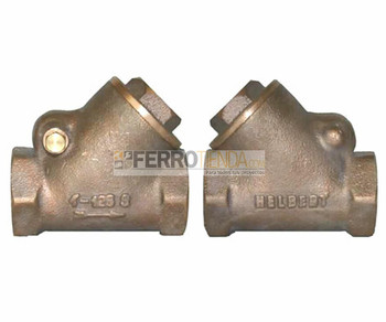 VALVULA HELBERT CHEQUE CORTINA BRONCE 1" HICC025