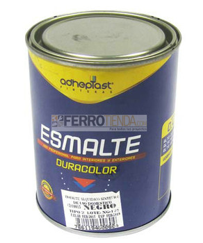 PINTURA DURACOLOR ESMALTE NEGRO-1/2 LITRO