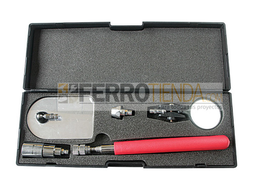 Recogedor magnético iluminado y espejo de inspección