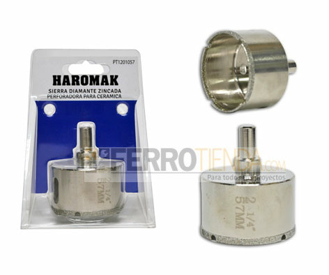 Sierra copa diamante HAROMAK P cerámica 57 mm