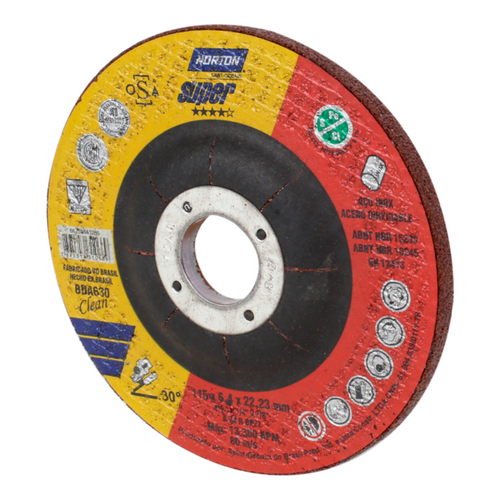 DISCO DESBASTE ACERO INOXIDABLE «NORTON» 4 1/2X1/4X7/8″