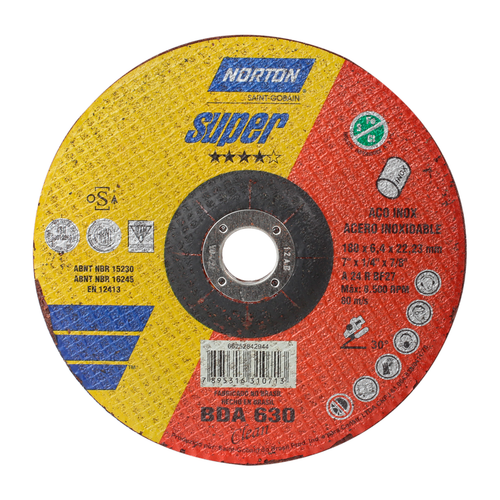 DISCO DESBASTE ACERO INOXIDABLE  4 1/2X1/4X7/8″