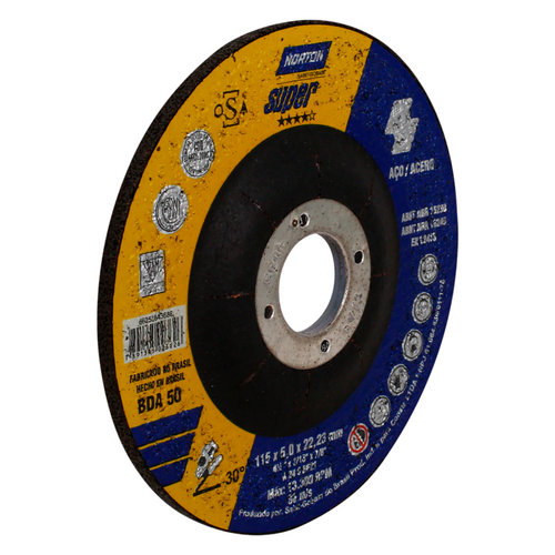 DISCO DESBASTE METAL «NORTON» 4 1/2X3/16X7/8″