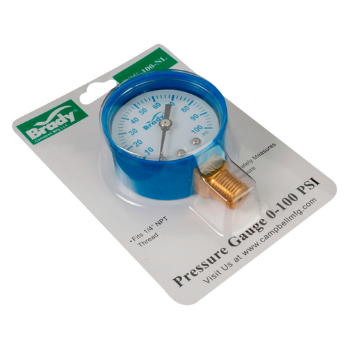 MANOMETRO VERTICAL «BRADY» 0-100 PSI