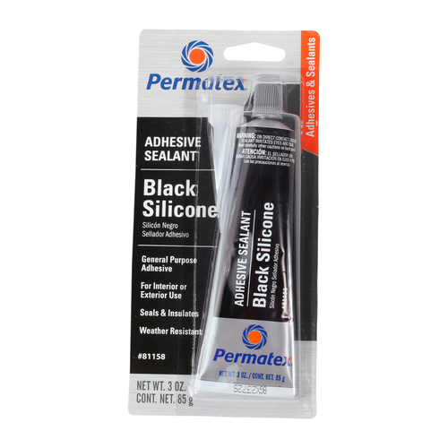 * Sellador RTV negro para interiores y exteriores.
* Sella, pega, repara, cose y asegura vidrio, metal, plástico, vinil, franjas y tapas de vinil.
* Protege y repara el cableado eléctrico.
* Puede ser aplicado en superficies horizontales o verticales.
* Funciona a prueba de agua y es flexible.
* Resistente al aceite, agua, ambiente, vibración y grasa.