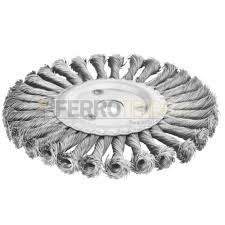 Cepillo circular TOTAL 5'' x 7/8" de alambre trenzado p/esmeril