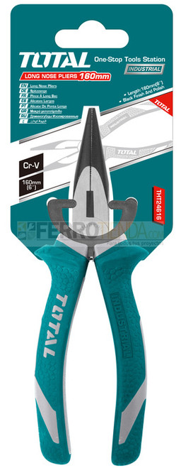 Alicate Punta Doblada m/Caucho Industrial TOTAL 6''