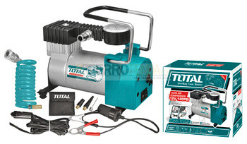 Compresor de Aire para Auto TOTAL 12V DC 10A - 140PSI (10Bar)