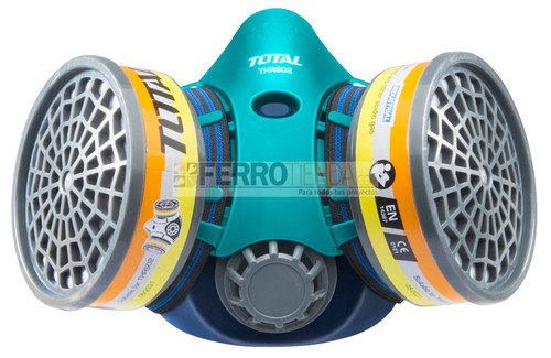 Respirador de doble cartucho TOTAL Industrial grado de protección 1