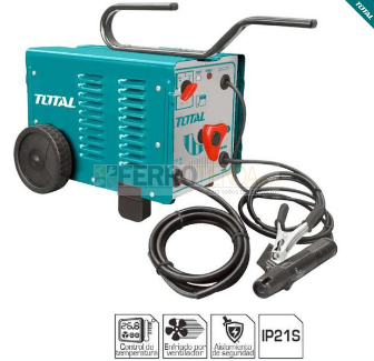 Soldadora 180 amp TOTAL 110- 220V 3/32'' a 3/16''