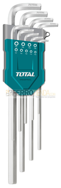 Llaves en juego Hexagonales Industrial TOTAL 9 Pz 1.5 -10 mm