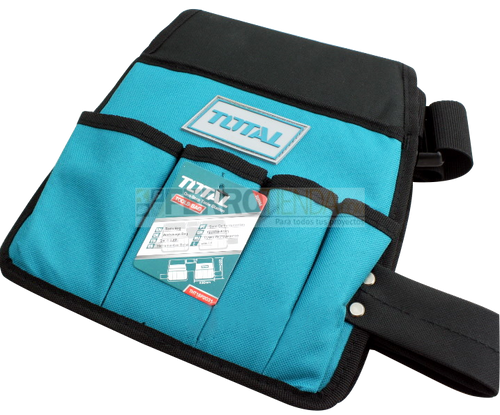Porta Herramientas TOTAL con cinturon de 2 piezas 66x23cm y 1 pieza de 38x13cm 14 compartimentos