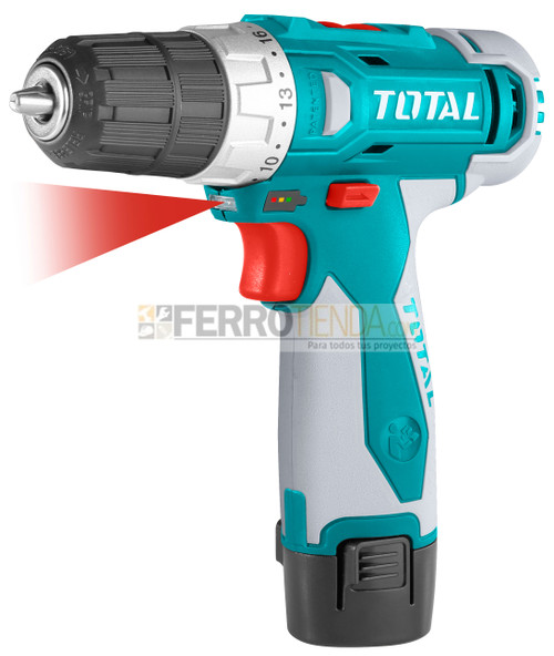 Taladro atornillador Inalambrico TOTAL 12V 3/8''