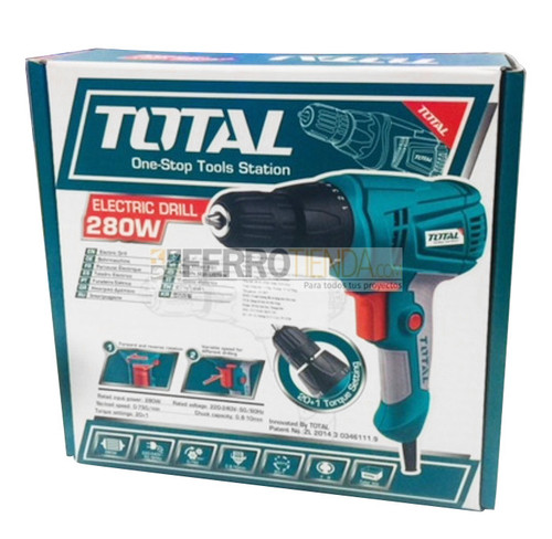 Taladro atornillador sin percutor TOTAL 3/8'' 280W