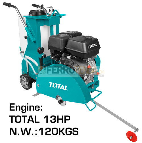 Cortadora de asfalto a gasolina 16" TOTAL 13 HP motor TOTAL PETROL